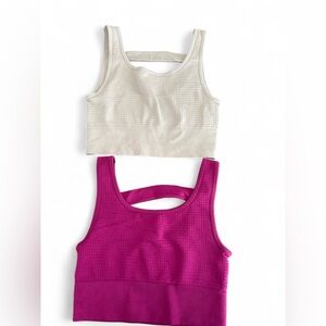 Women’s set of 2 Yogalicious Waffle Seamless Melanie Bras size M